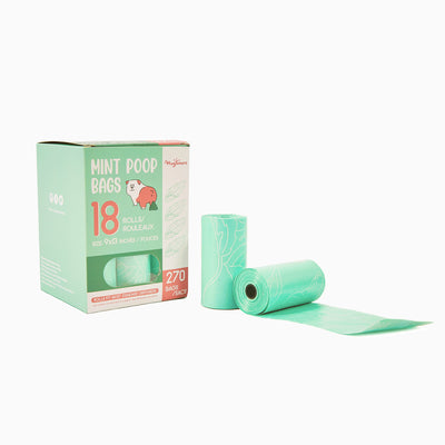 Mint Poop Bags – 18 Rolls | 270 Bags